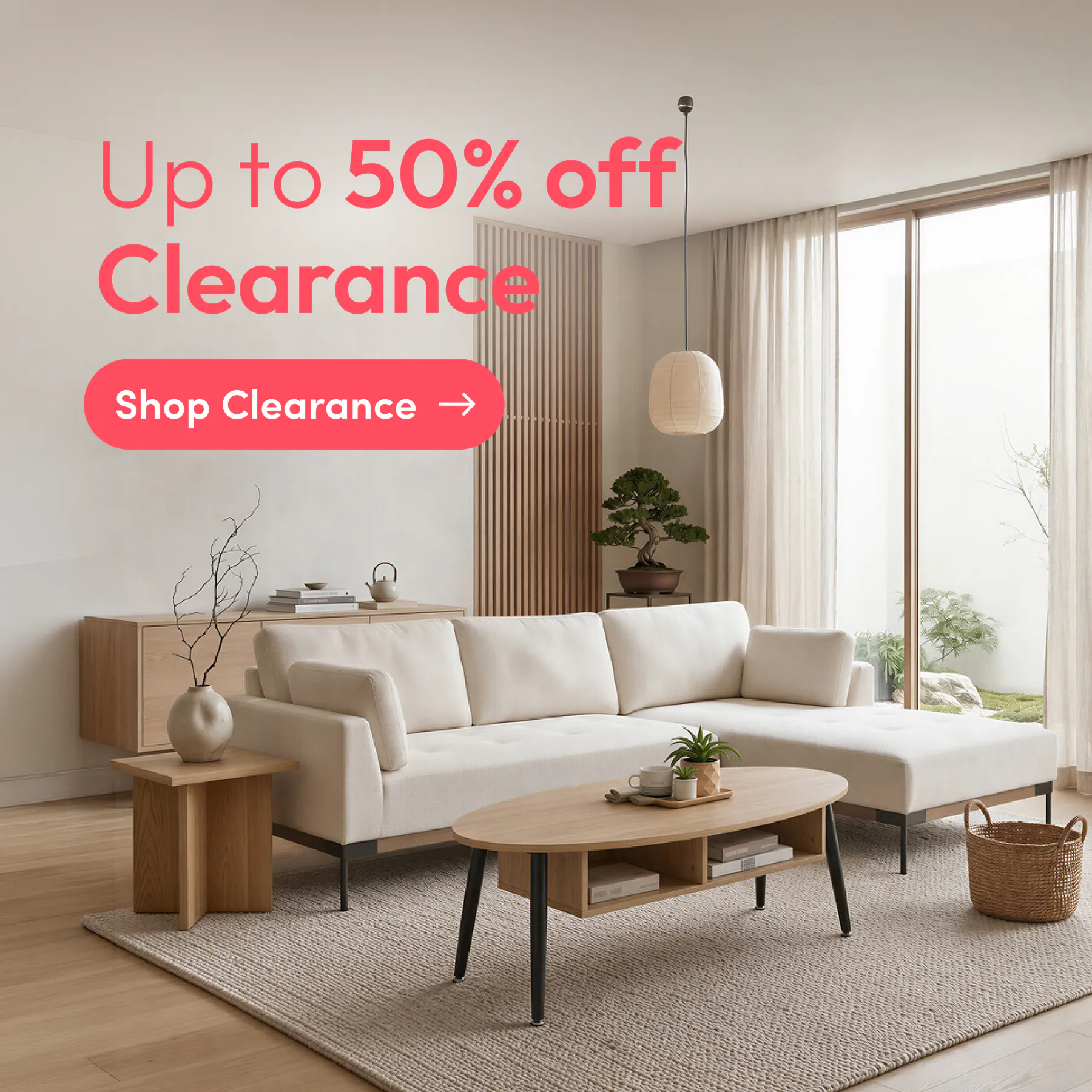 Up to 50% off clearance