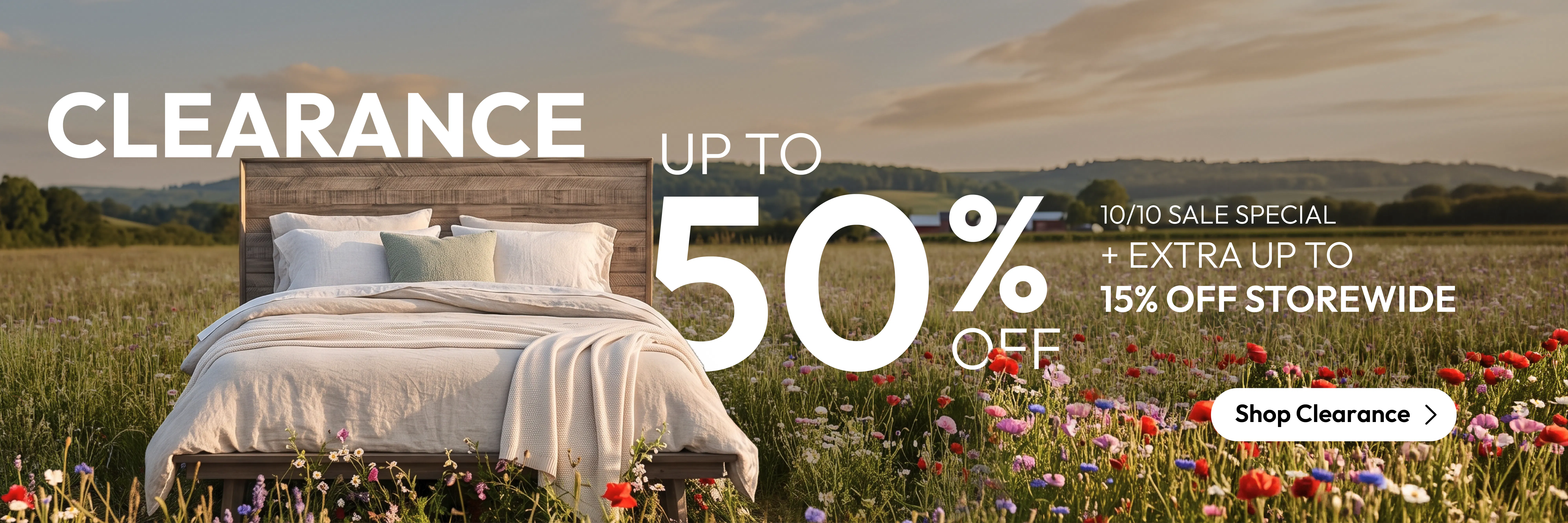Up to 50% off clearance