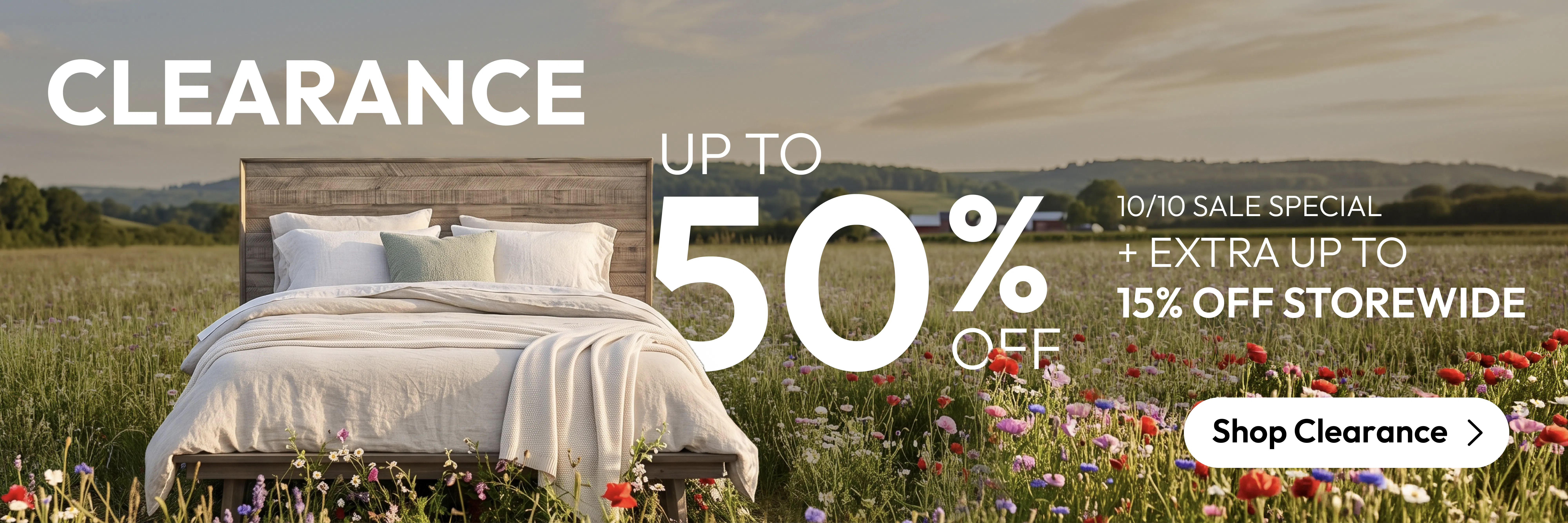 Up to 50% off clearance