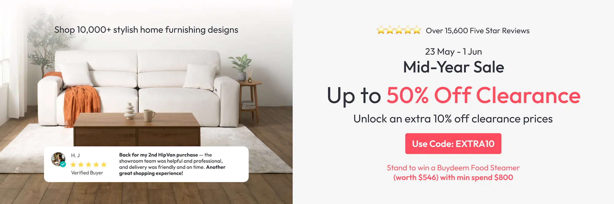 Mid Year Sale - Up to 50% off clearance