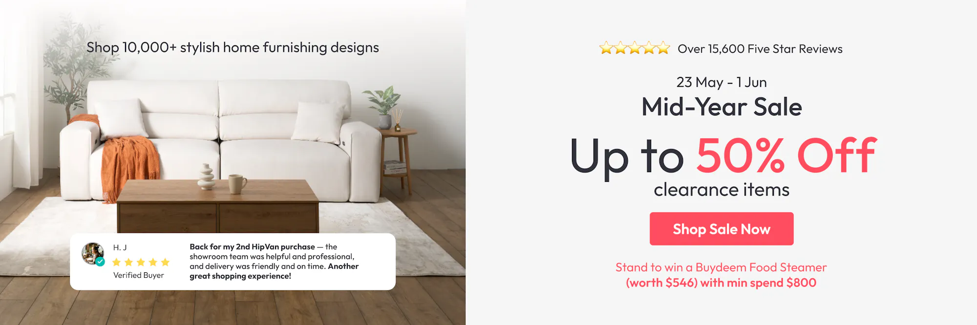 Mid Year Sale - Up to 50% off clearance