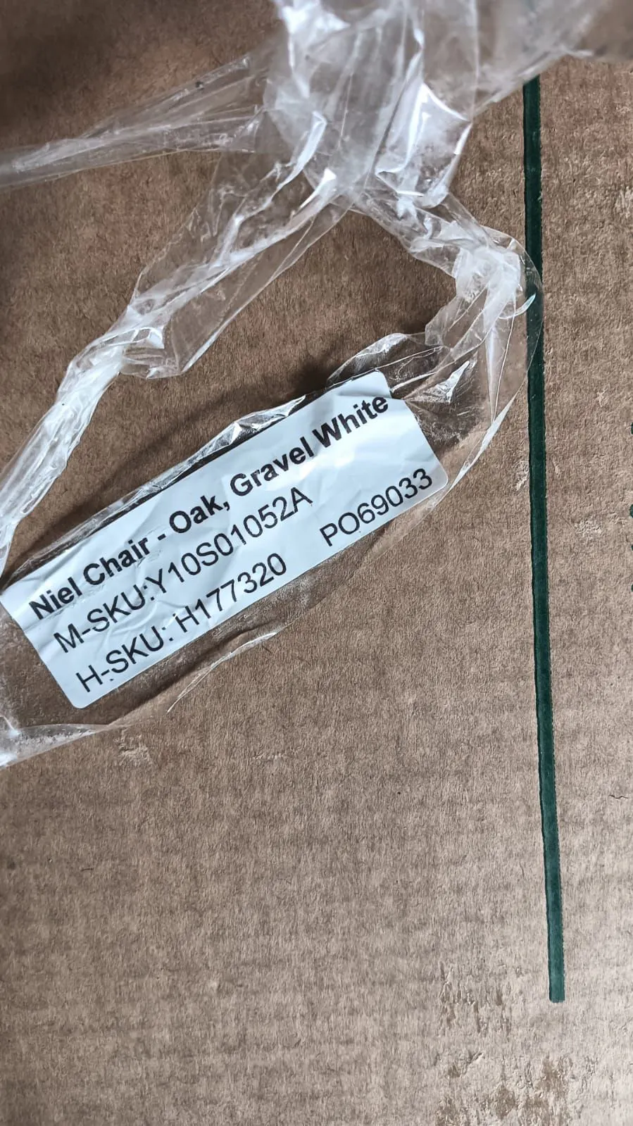 (As-is) Niel Chair - Oak, Gravel White - 32