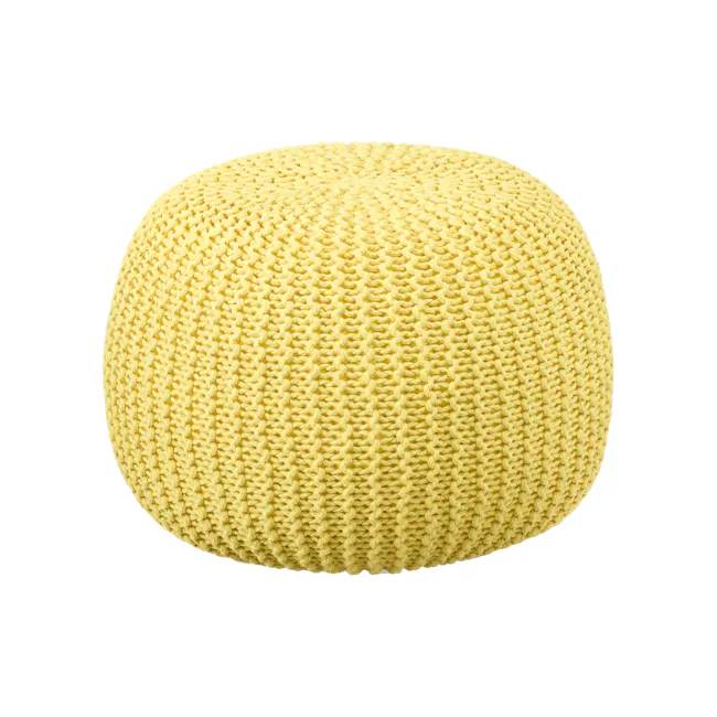 Moana Knitted Pouf - Yellow - 1