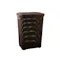 Rattan Style Rectangular Hamper with Lid - Dark Brown (2 Sizes)