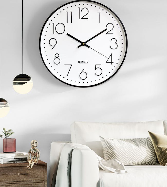 Numbera Wall Clock - White - 1