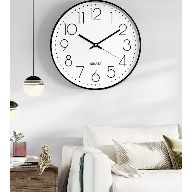 Numbera Wall Clock - White - 1