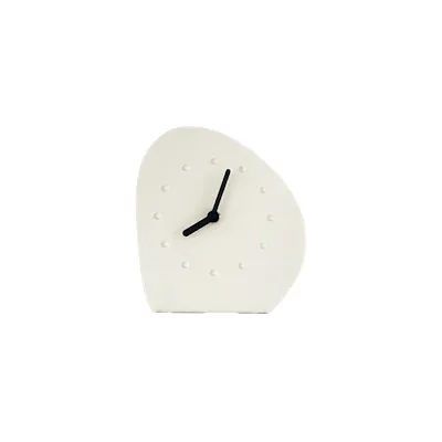 Wave Table Clock - Cream