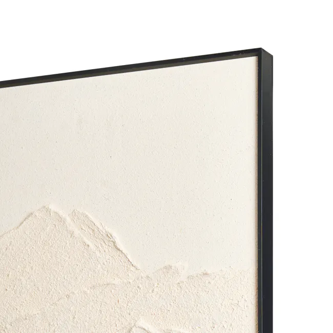 Ivory Mountainscape 3D Textured Painting 60 x 80 cm - 4 - Wall, textured surface, beige wall, light beige wall, abstract