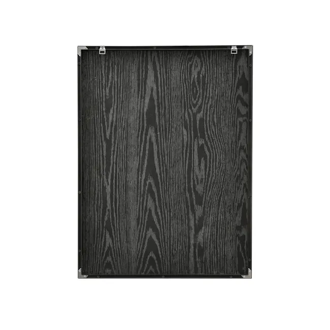 Ivory Mountainscape 3D Textured Painting 60 x 80 cm - 6 - Wooden panel, black wood texture, vertical grain pattern, metal