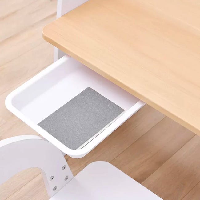 Natty Adjustable Study Desk 0.9m - White, Almond - 4