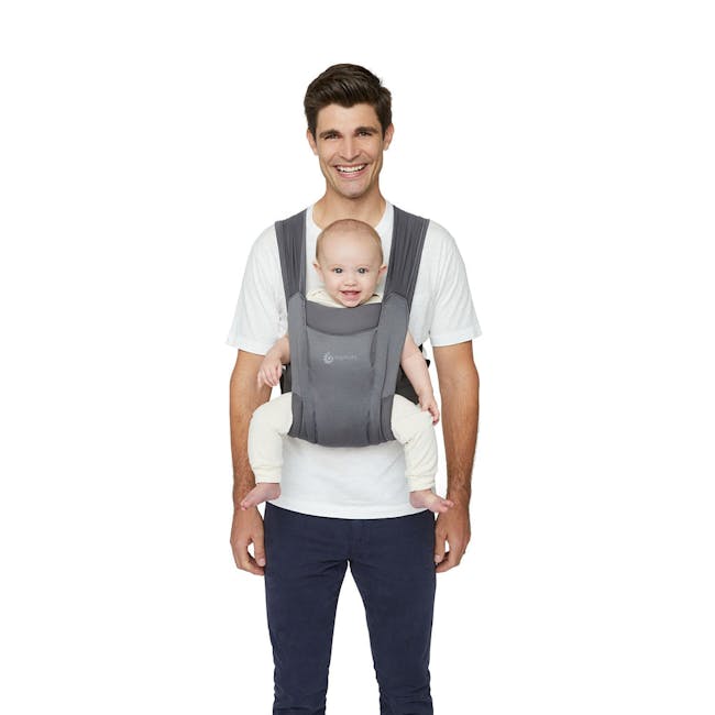 Ergobaby Embrace Soft Air Mesh Newborn Baby Carrier - Washed Black - 5