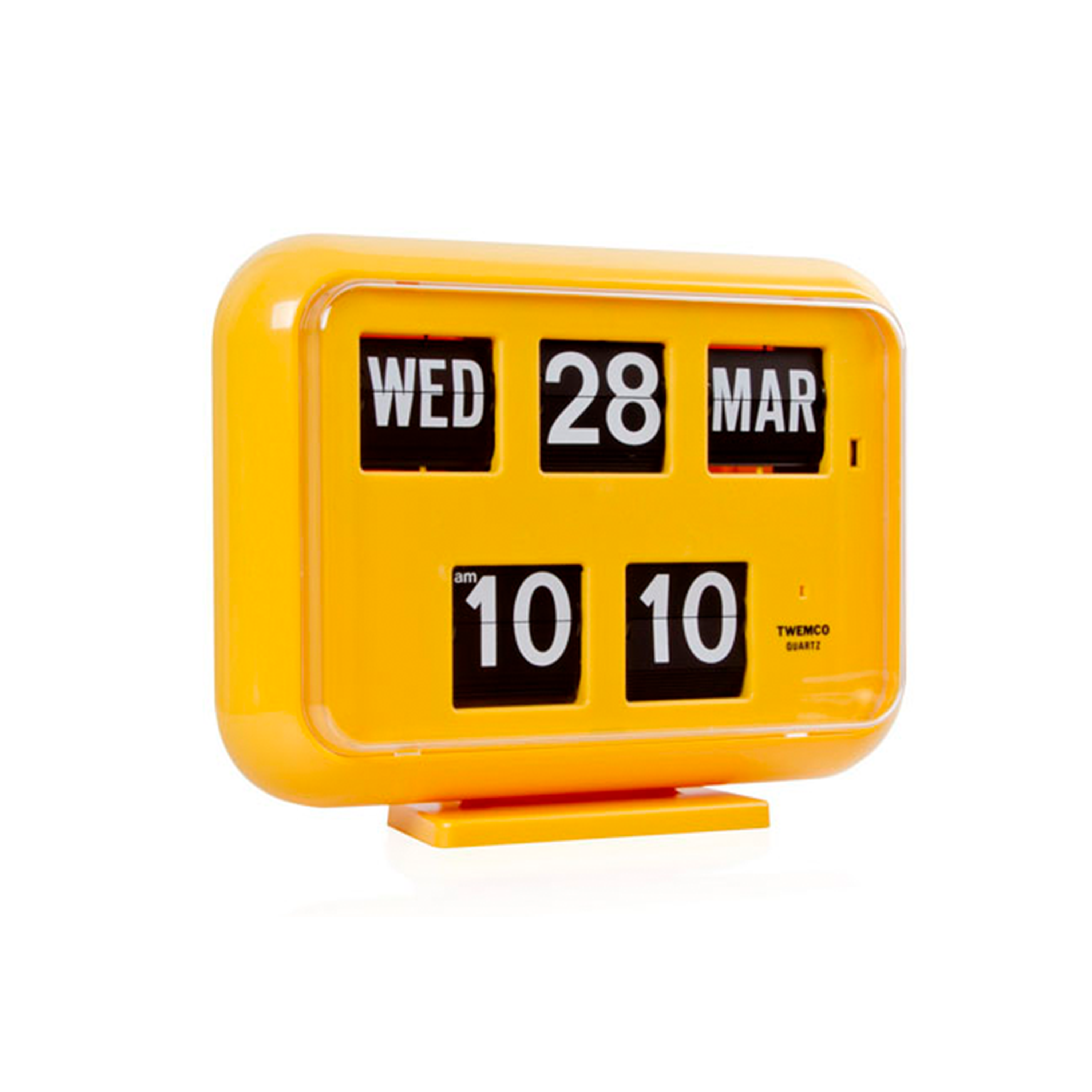 TWEMCO Big Calendar Flip Wall Clock - Yellow