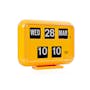 TWEMCO Big Calendar Flip Wall Clock - Yellow - 0