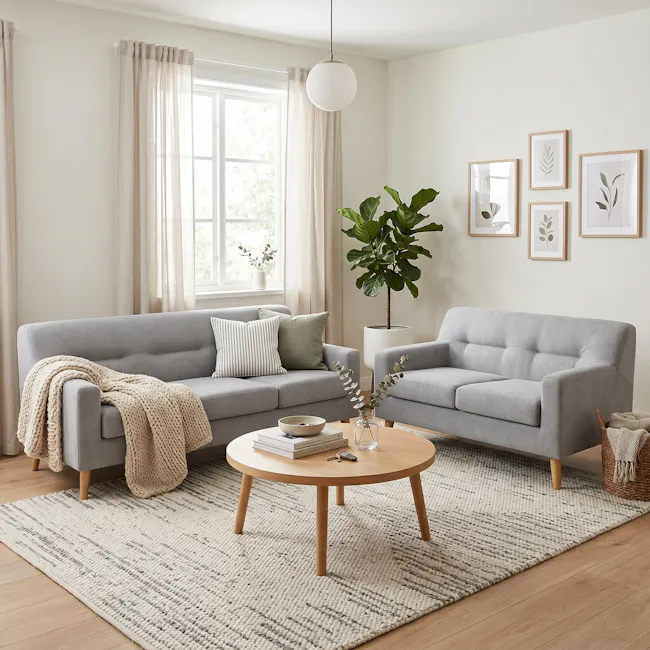 (As-is) Damien 2 Seater Sofa - Grey (Scratch Resistant) - 1 - 9