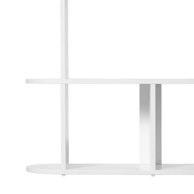 Andy 2-tier Bookshelf 1.2m - 5 - Sleek, minimalist design, White, modern aesthetic, Clean lines and simplicity, Minimalist