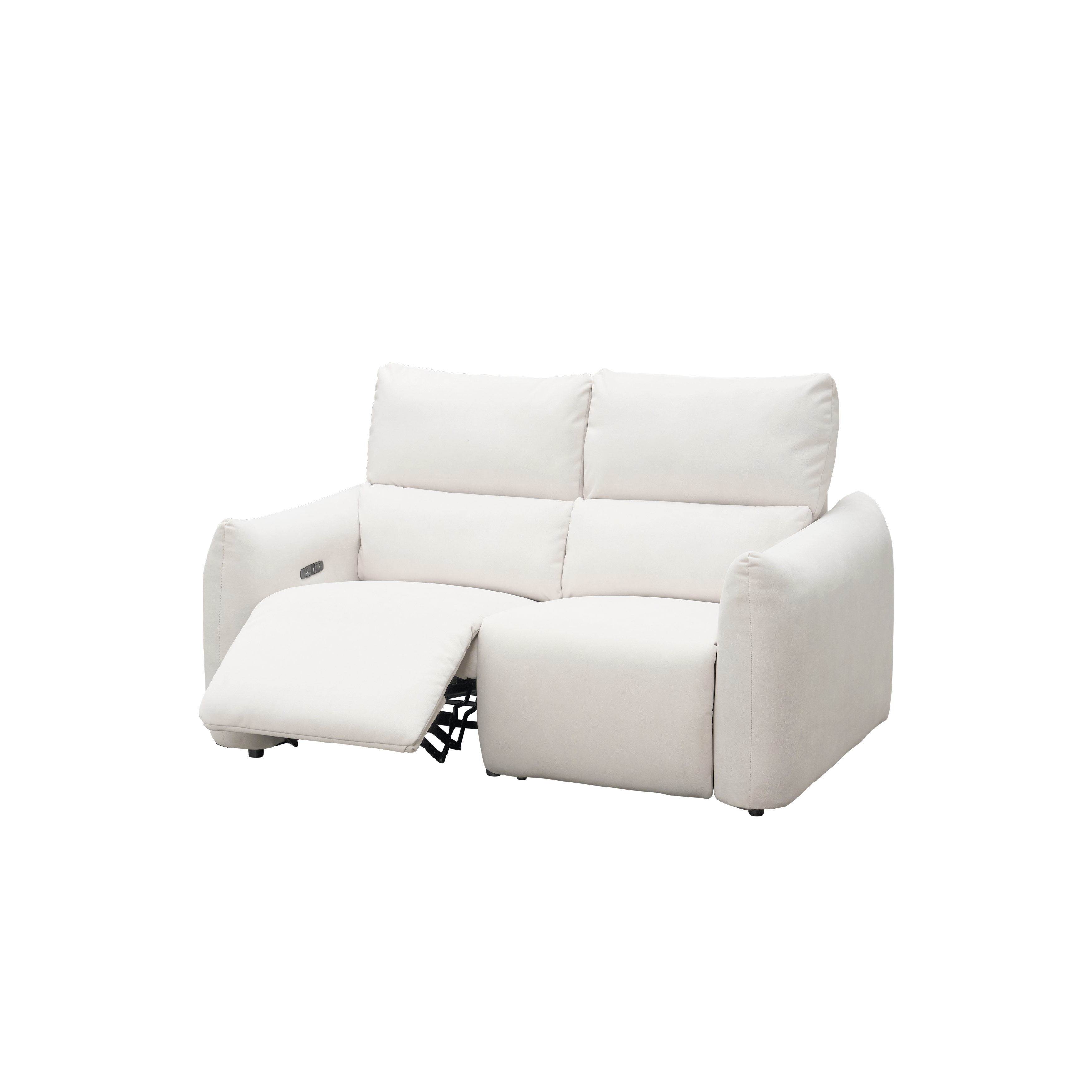 Leighton 2 Seater Power Recliner Sofa - Pearl River (Scratch Resistant Fabric) - Zero Wall