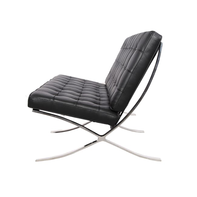 Benton 2 Seater Sofa - Black (Genuine Cowhide) - 3