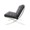 Benton 2 Seater Sofa with Benton Chair - Black (Genuine Cowhide) - 4