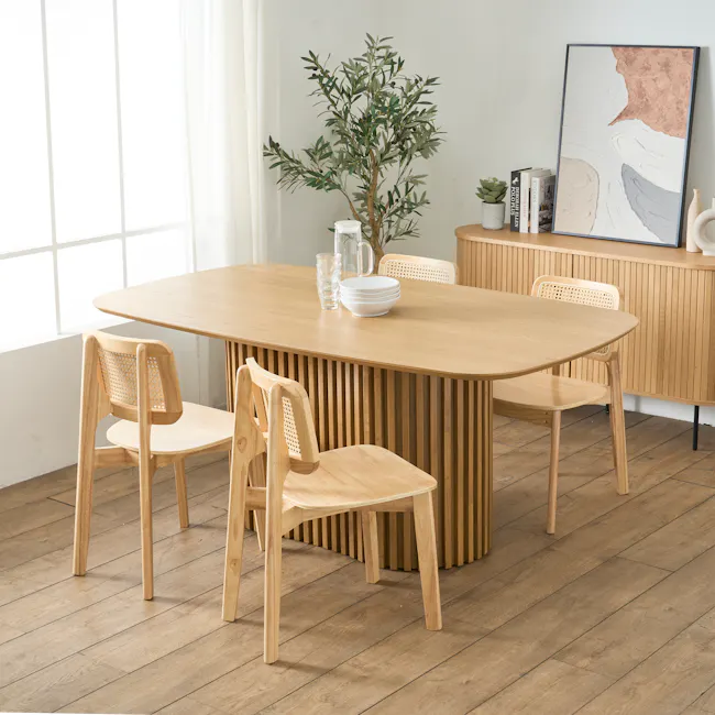Arine Rattan Dining Chair - Natural - 3