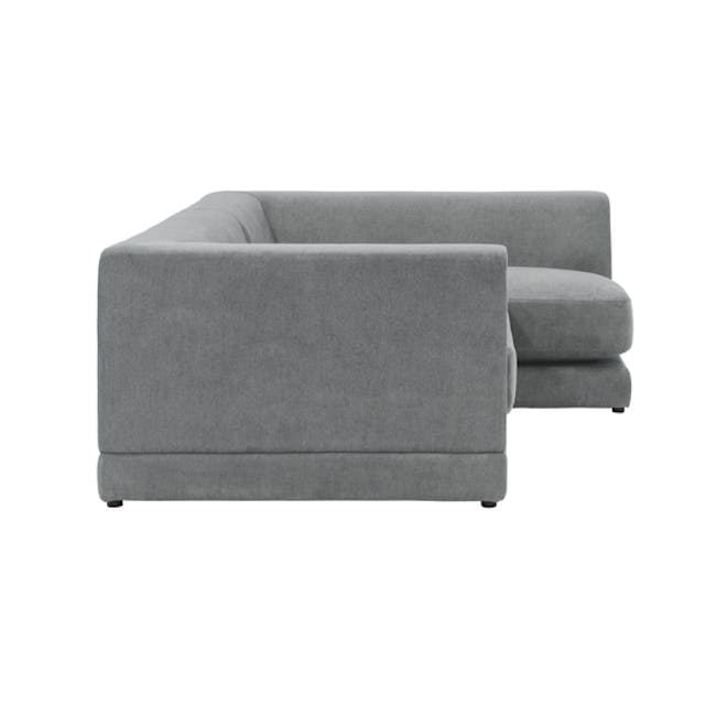 Abby L-Shaped Lounge Sofa - Stone - 5