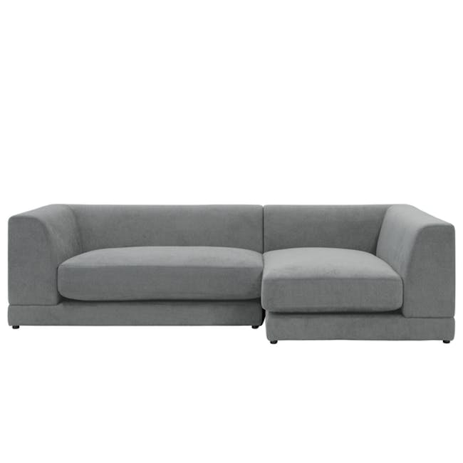 Abby L-Shaped Lounge Sofa - Stone - 0