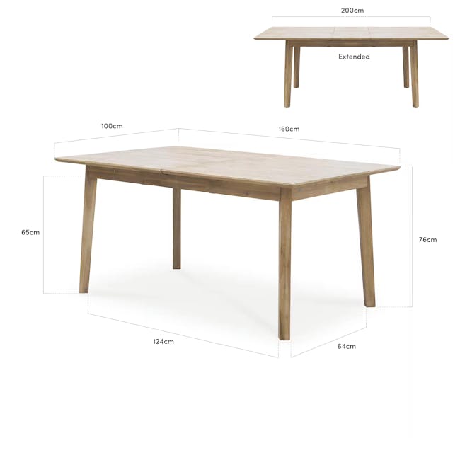 Leland Extendable Dining Table 1.6m-2m - 3