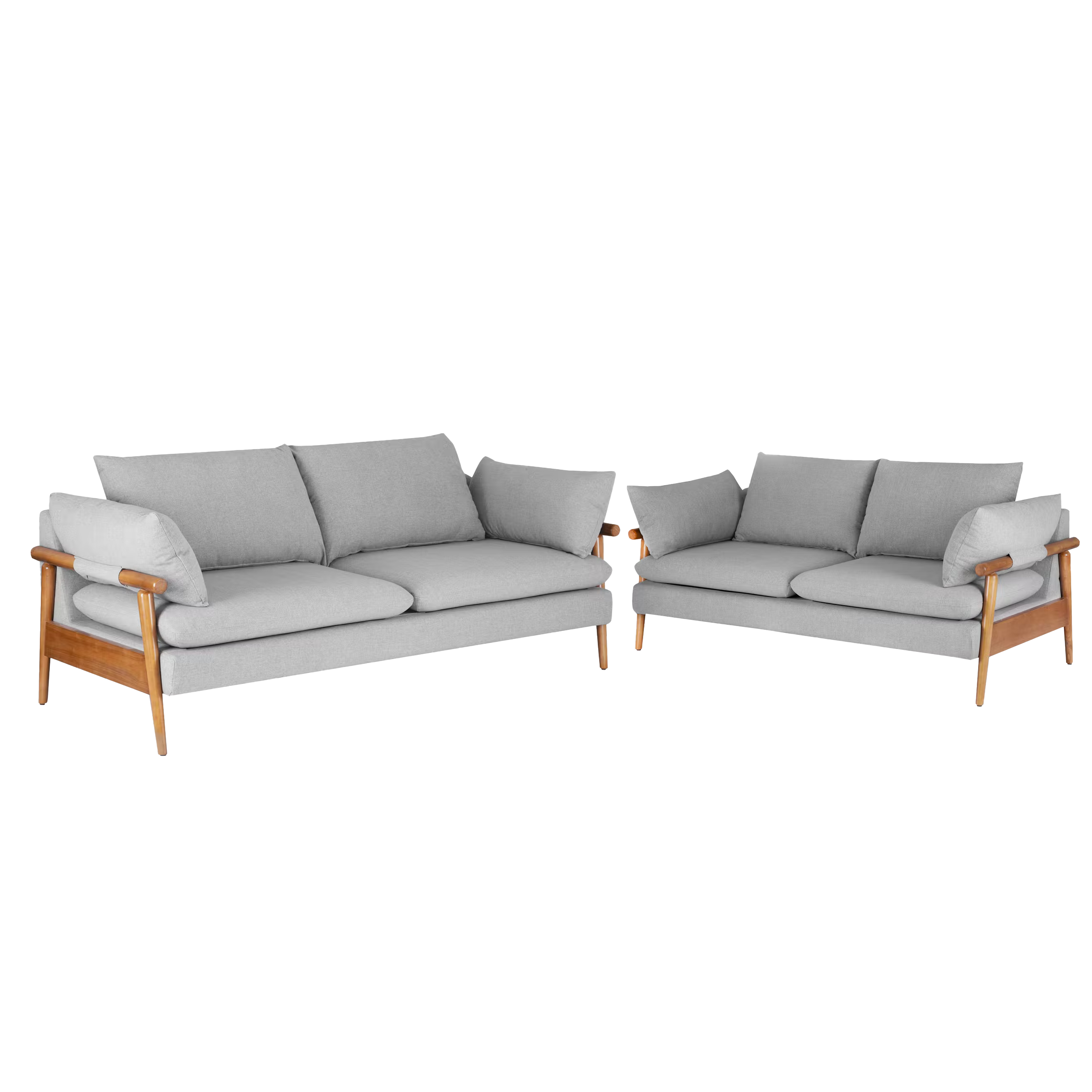 Astrid 3 Seater Sofa with Astrid 2 Seater Sofa - Slate - Image 1