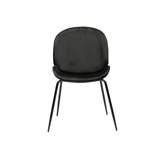 Lennon Dining Chair - Black (Velvet) - 5