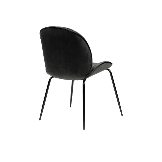 Lennon Dining Chair - Black (Velvet) - 6