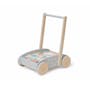 Bubble Wooden Baby Push Cart with 45 Buiding Blocks - 0