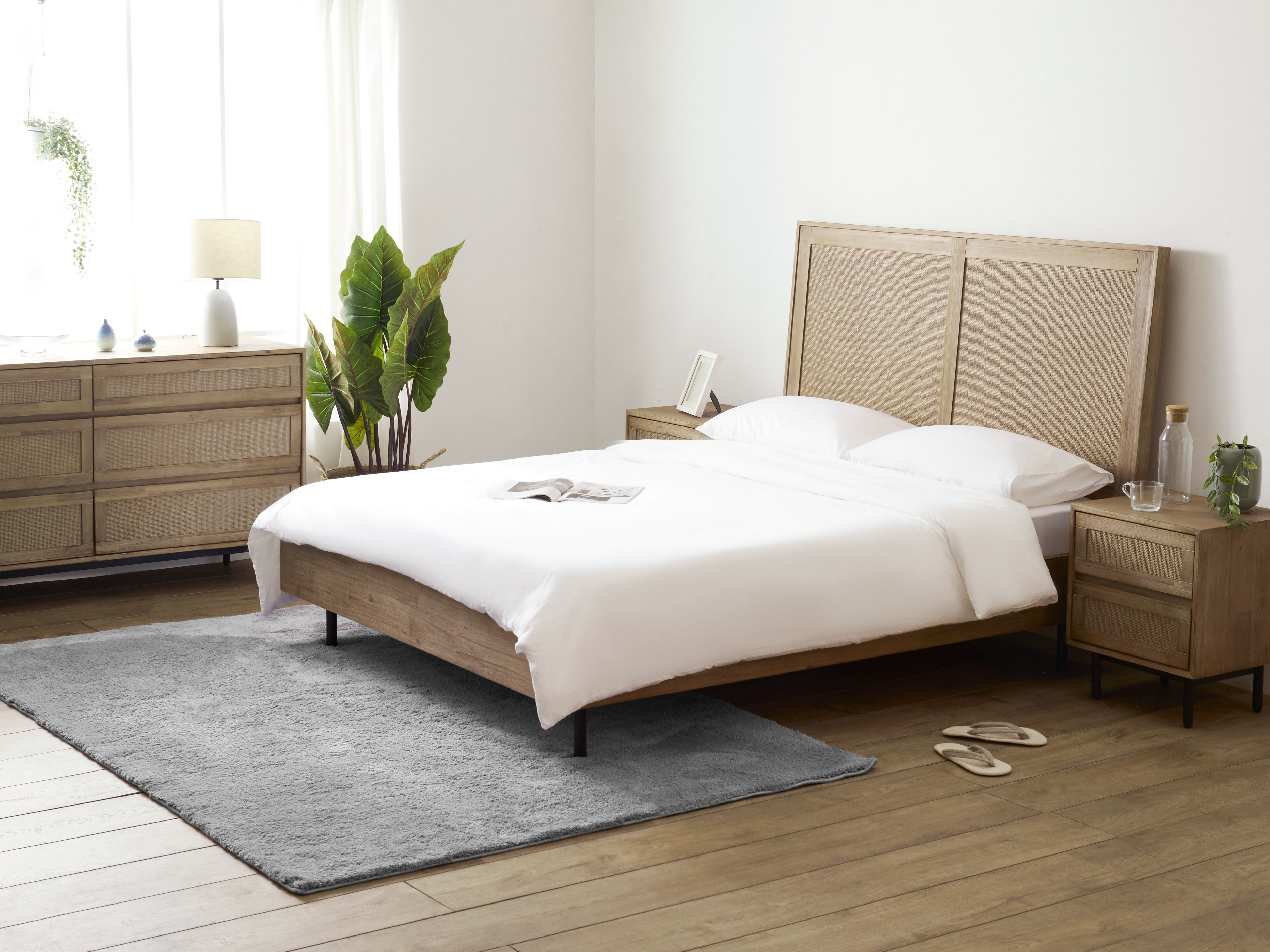 wooden frame super king bed