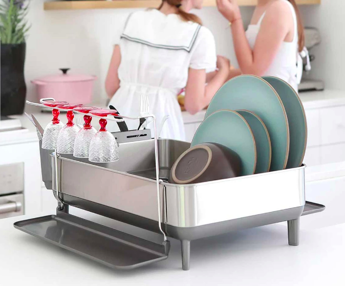 simplehuman Steel Frame Dishrack Grey, simplehuman Accessories HipVan