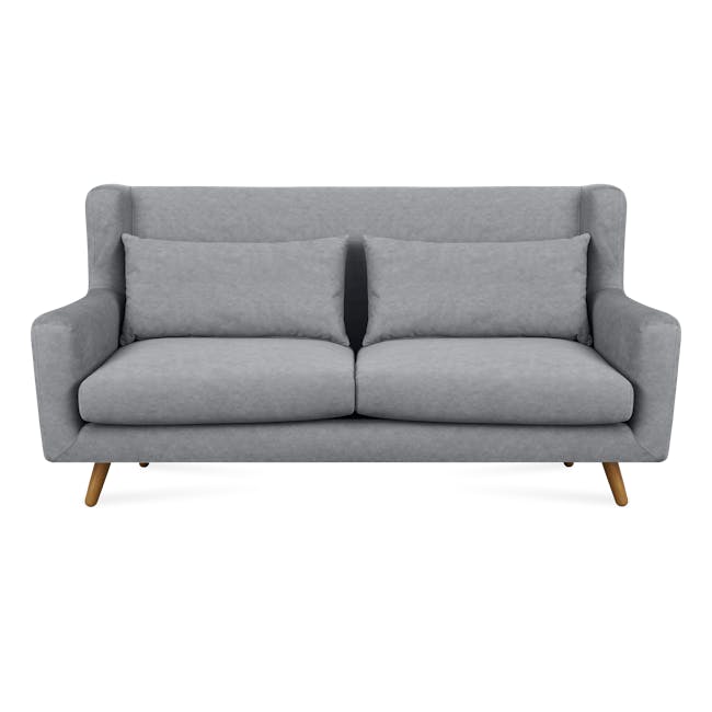 Luke 3 Seater Sofa - Grey (Scratch Resistant Fabric) - 7