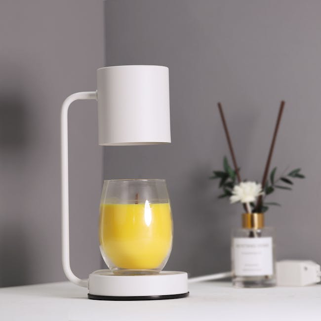Clea Candle Warmer Lamp - White - 3