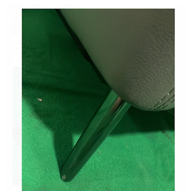 (As-is) Oskar 2 Seater Recliner Sofa - Flint Grey (Genuine Cowhide + Faux Leather) - 3
