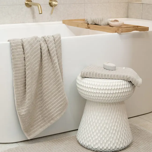 Robinsons Bamboo Luxe Bath Towel Heritage Collection - Porcini Grey - 4