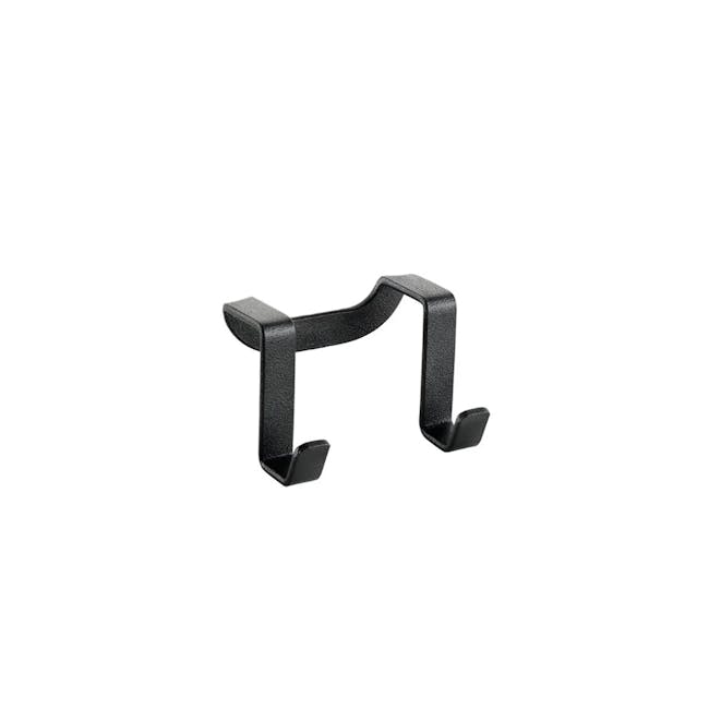 Metaltex Double Hook - Black - 1 - Sleek, modern metal frame with a unique design, Black, matte finish with minimalist