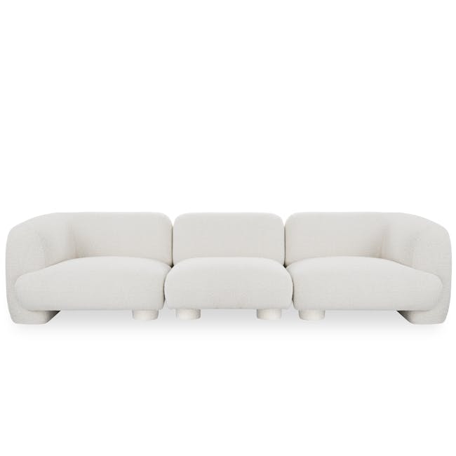 Evelyn 4 Seater Sofa - White - 0