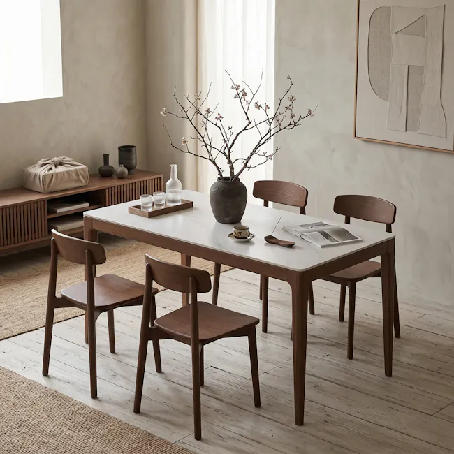 Adelyn Dining Table 1.6m - Walnut (Sintered Stone) - 3