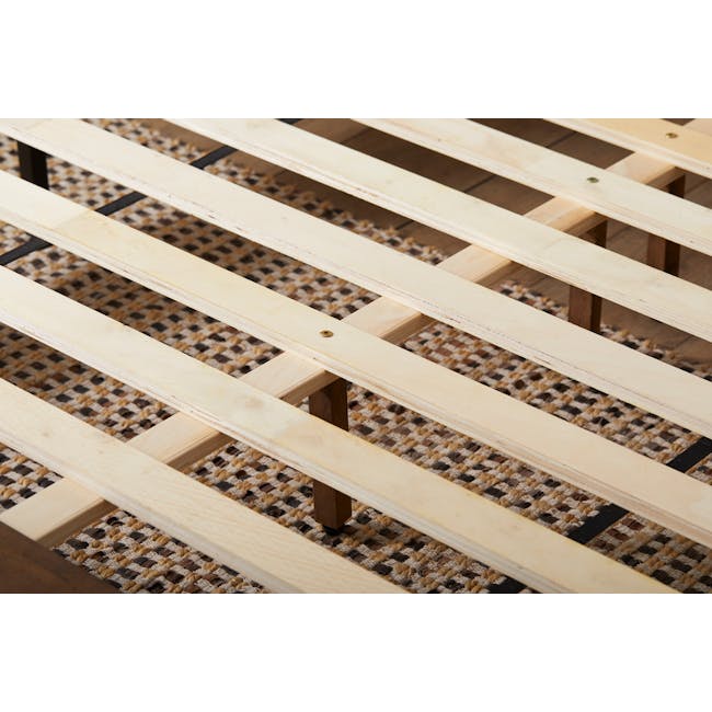Addison Queen Platform Bed - Walnut, Beige - 10 - Wooden slats, natural wood, light-colored wood, wooden furniture, wooden