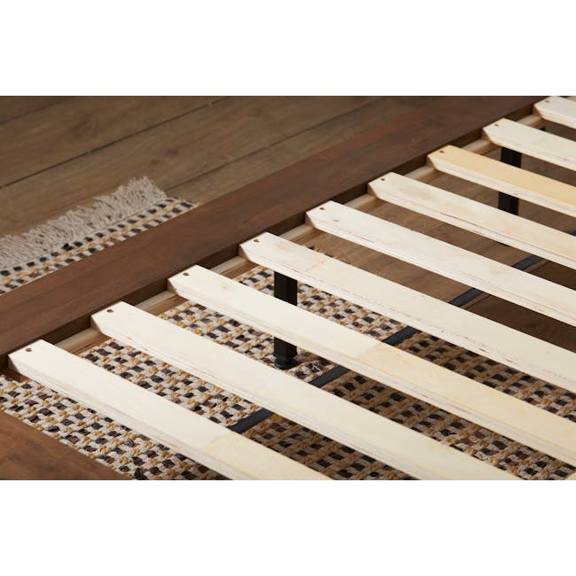 Addison Queen Platform Bed - Walnut, Beige - 11 - Wooden slats, wooden plank, wooden floor, wooden furniture, wooden slats