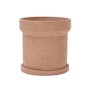 Mario Terracotta Pot with Saucer  - Large - 0