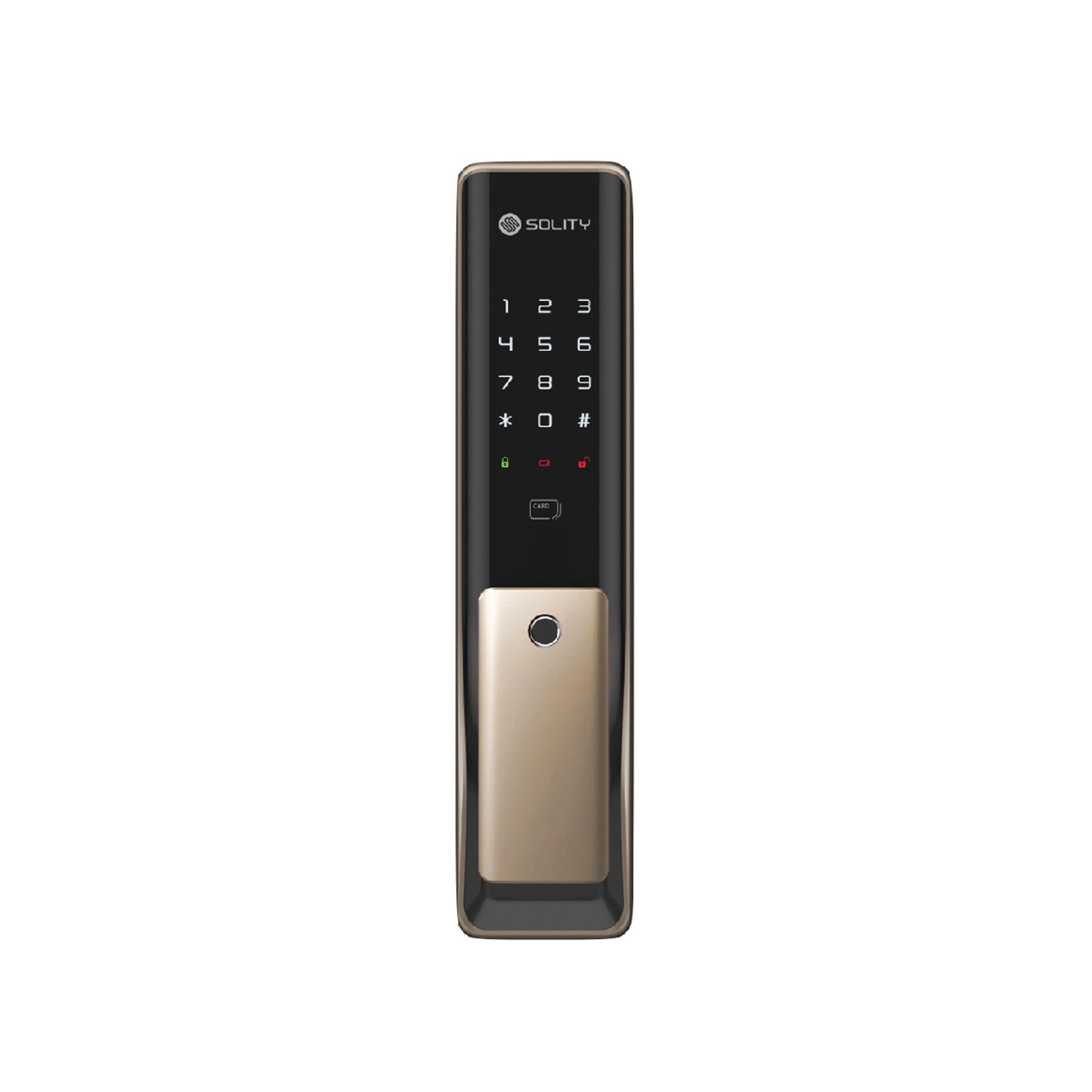 Solity Push Pull Door Lock GP-6000BKF - Champagne Gold