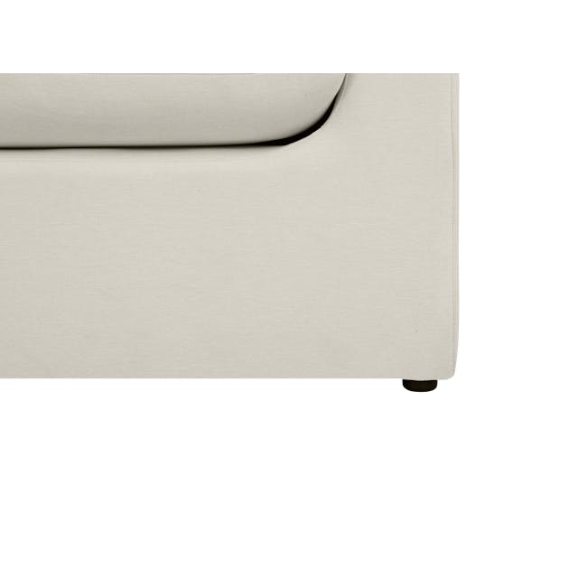 (As-is) Russell Corner Unit - Oat (Eco Clean Fabric) - 1 - 14 - Cream-colored fabric sofa, Minimalist design furniture