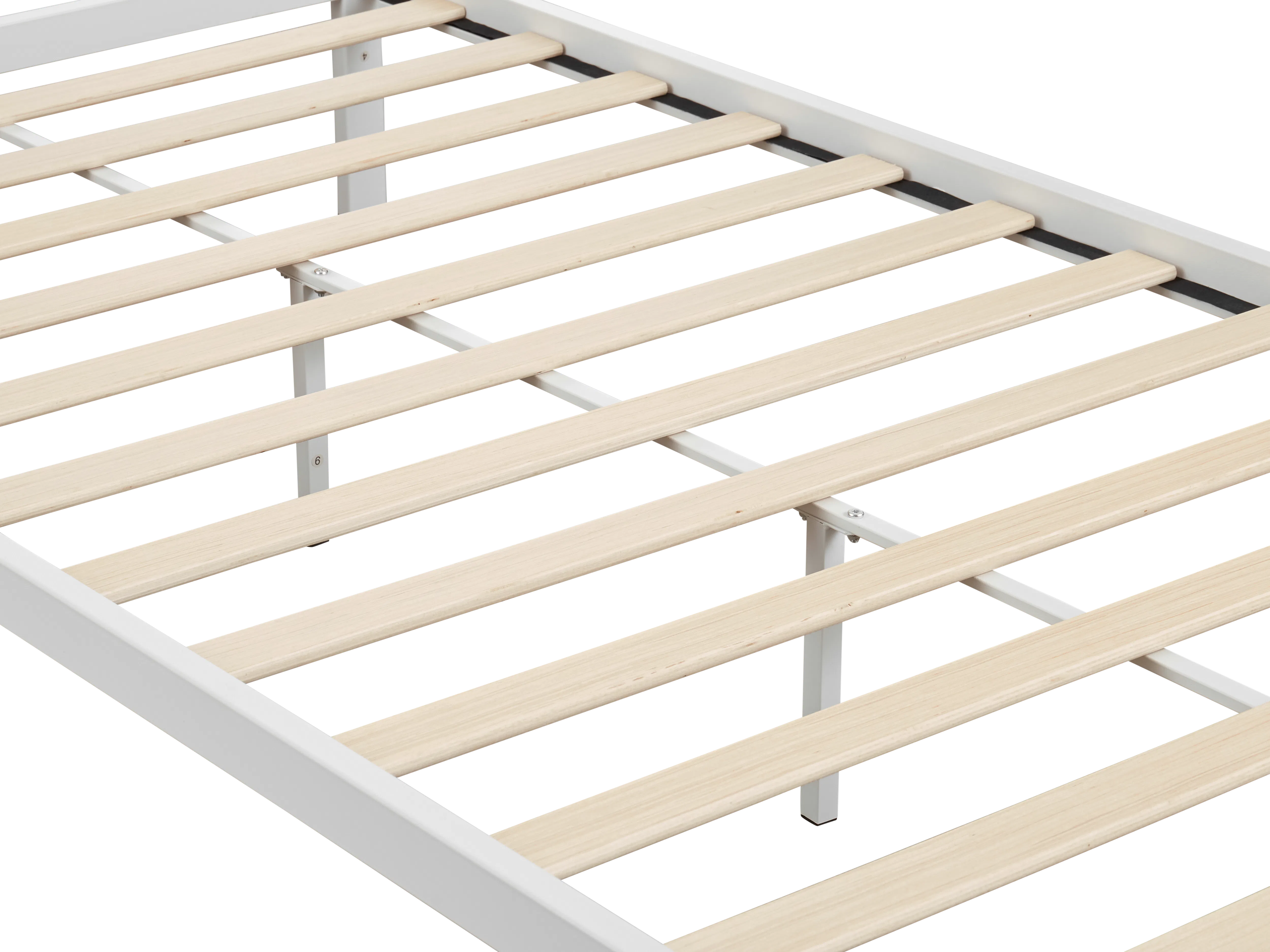 (As-is) Yves Super Single Metal Divan Bed - White - 2 - 13