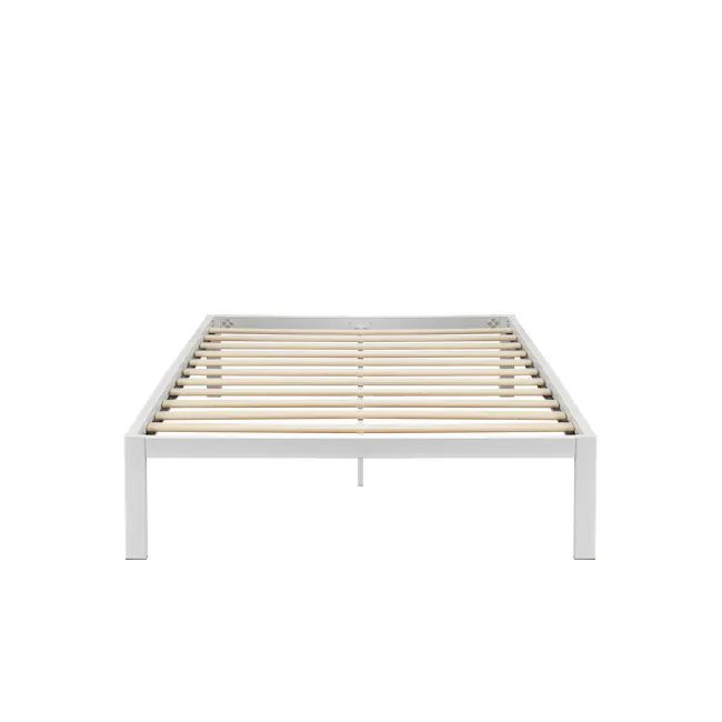 (As-is) Yves Super Single Metal Divan Bed - White - 9