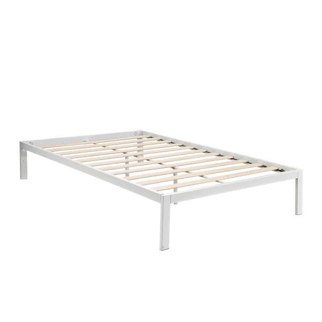 (As-is) Yves Super Single Metal Divan Bed - White - 10