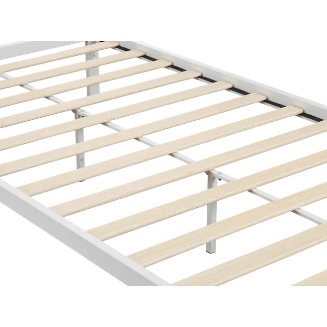 (As-is) Yves Super Single Metal Divan Bed - White - 12