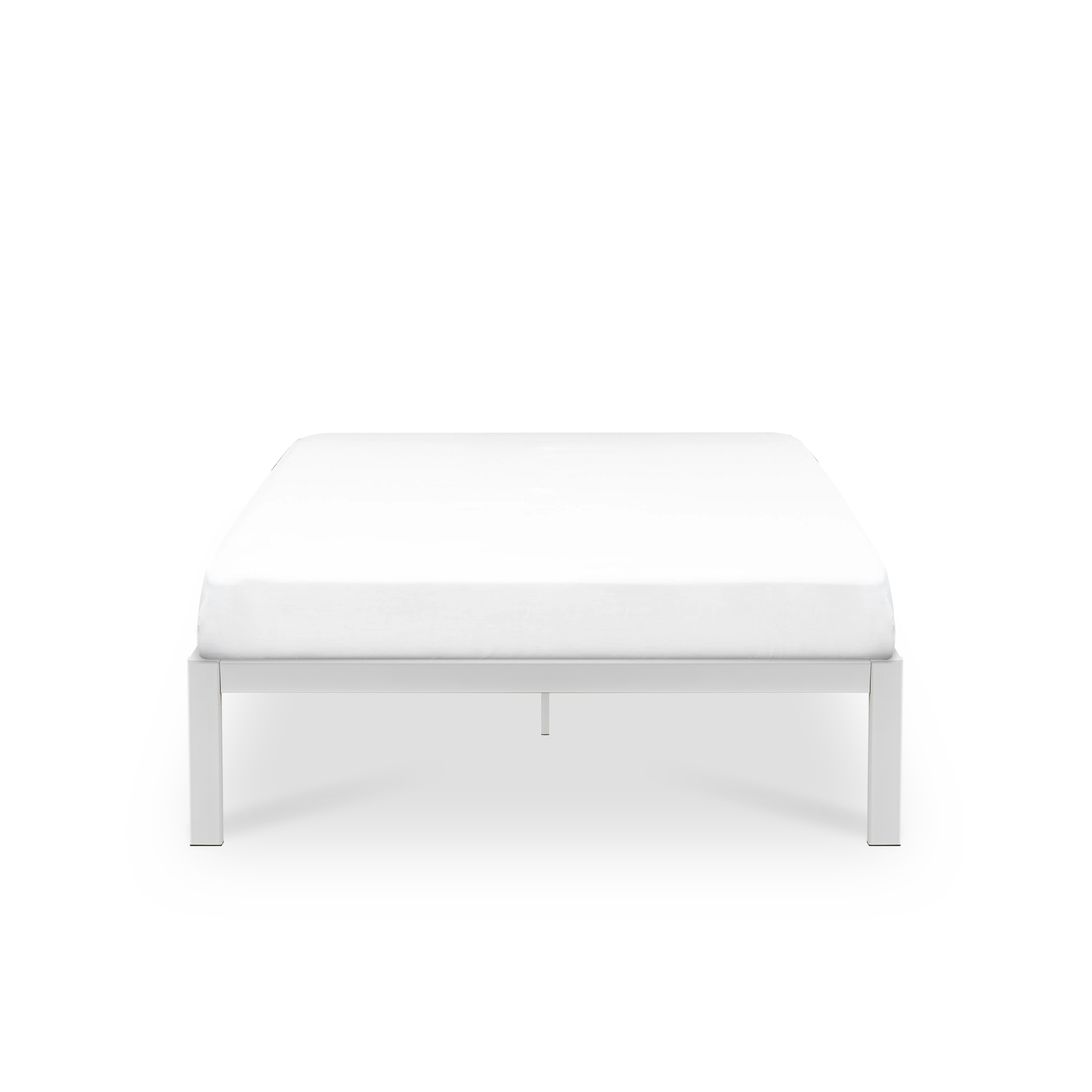 Yves Super Single Metal Divan Bed - White