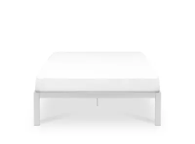 Yves Super Single Metal Divan Bed - White